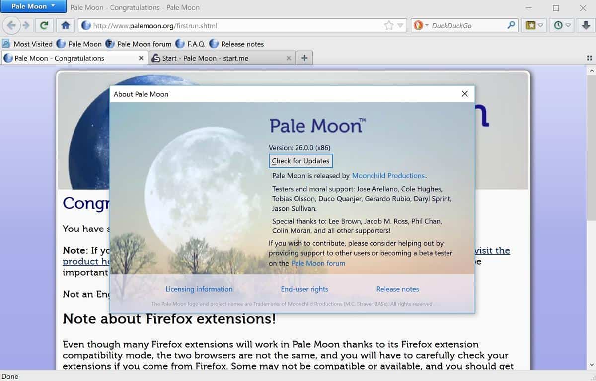 latest pale moon browser sucks february 2016