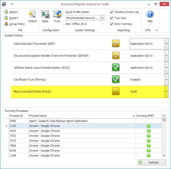 Cara Block programs yang untrusted fonts di Windows 10