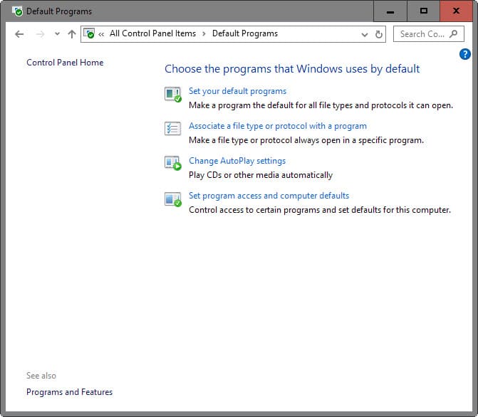 Cara Setting Program default pada Windows 10