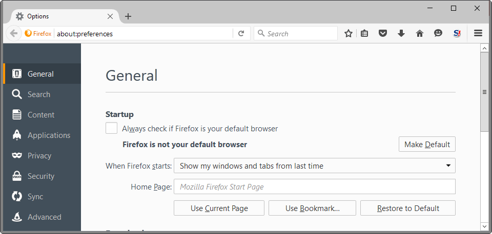 how do i permanently update my firefox tabs