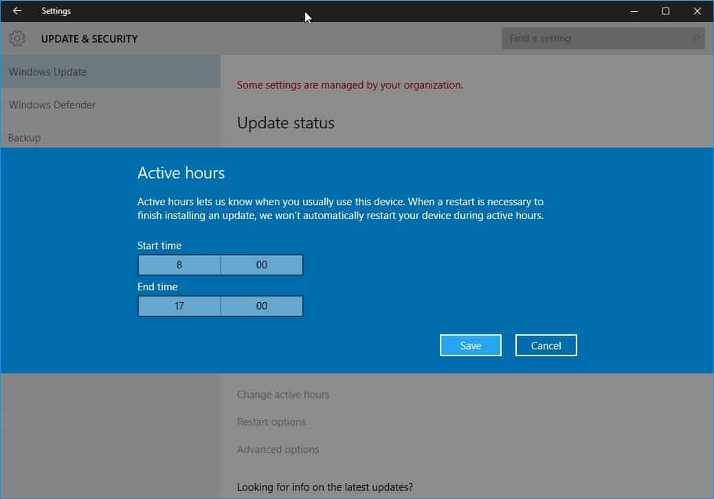 how to schedule microsoft updates for windows 10