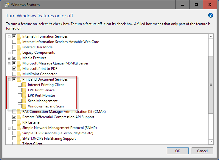 Windows features. Ras connection Manager Administration Kit. Print and document services. Print and document services в Windows Server. Print and document services в Windows особенности.