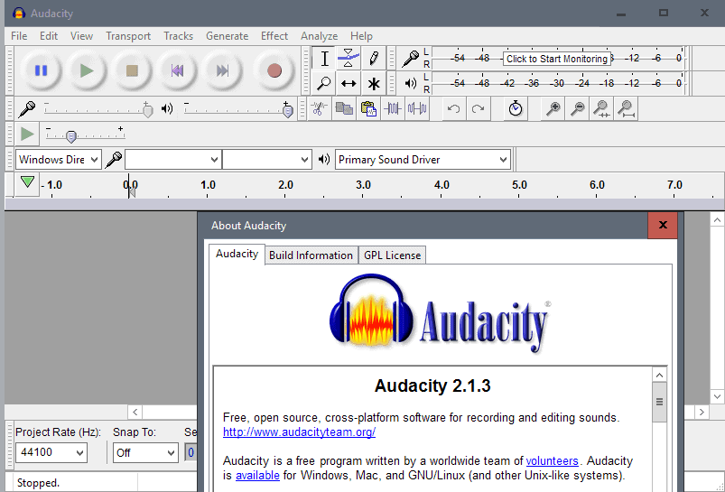 audacity windows 10