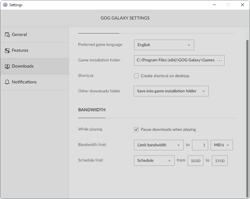 gog galaxy bandwidth