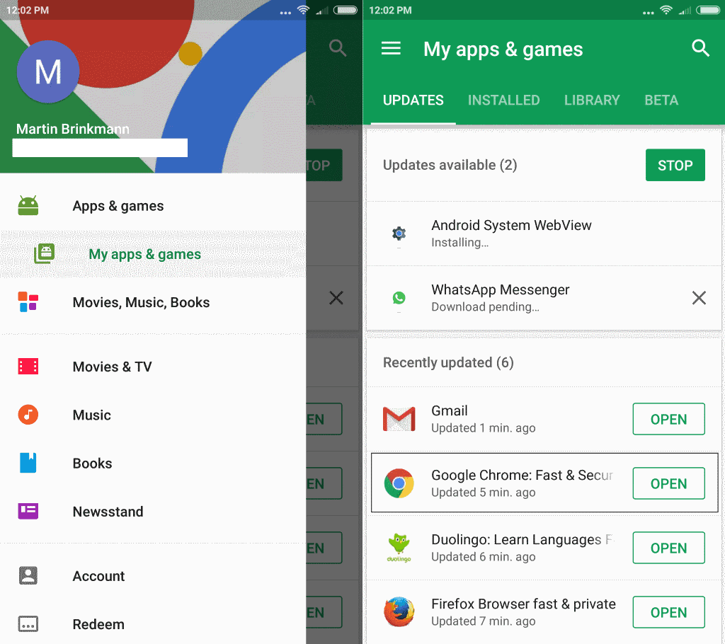 chrome update download