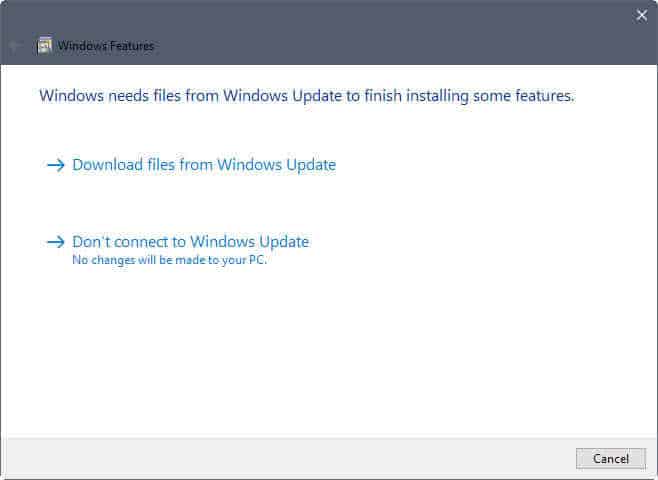 net framework3.5 installation windows update