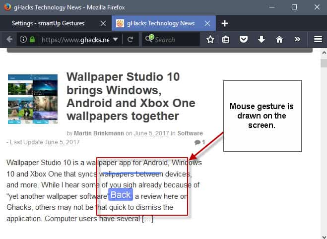 smartup gestures firefox