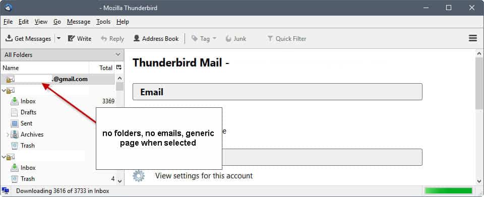 thunderbird imap issue gmail