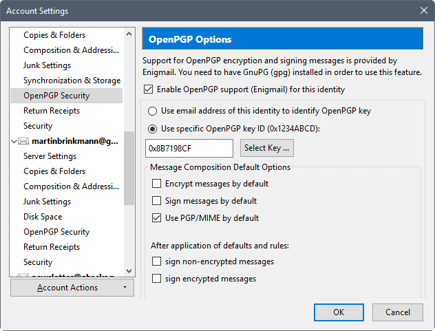 openpgp options