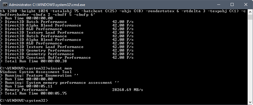 Как отключить winsat windows 10