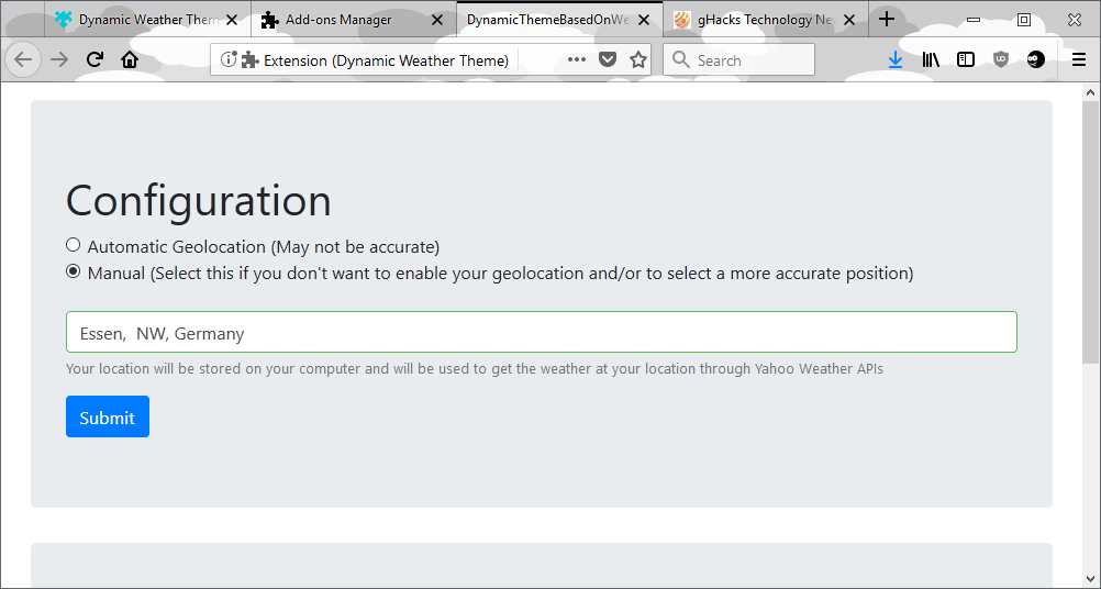 mozilla firefox addons weather