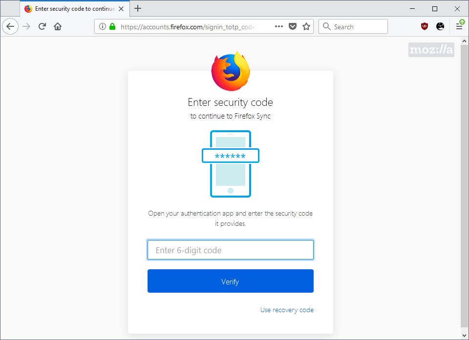 Firefox account