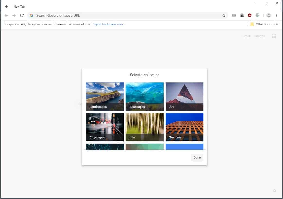 Google working on Customize Background option in Chrome - gHacks Tech News